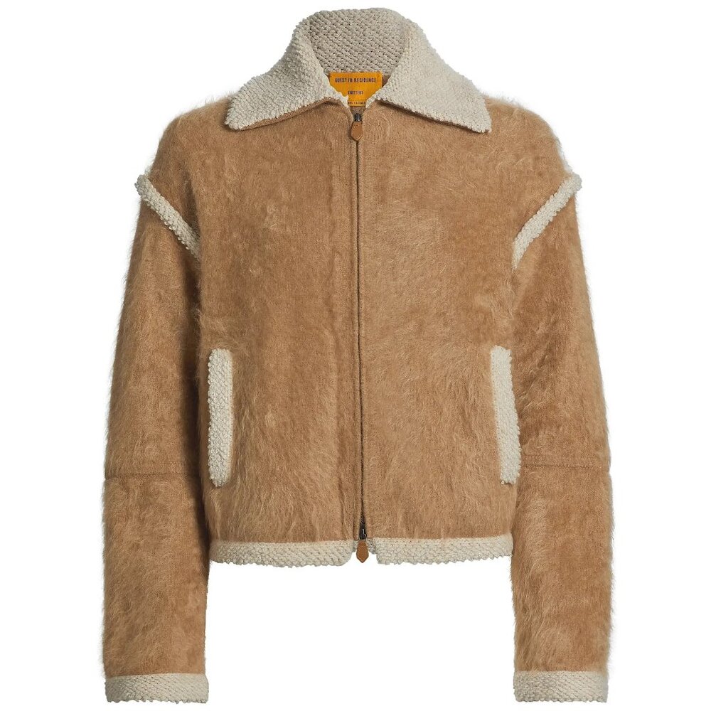 Guest in Residence  Grizzly Cashmere Bomber Jacket New Size Small No tags!